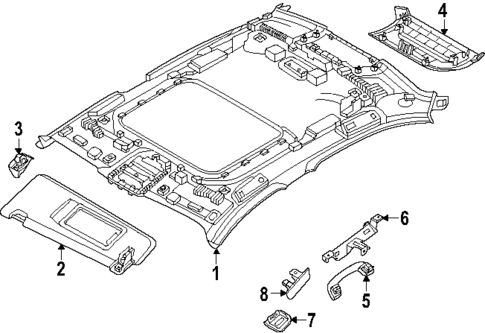 Interior Trim - Roof for 2025 BMW 540i xDrive #1
