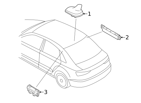 Antenna & Radio for 2017 Audi A3 Quattro #2