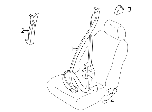 Seat Belt for 2002 INFINITI I35 #0