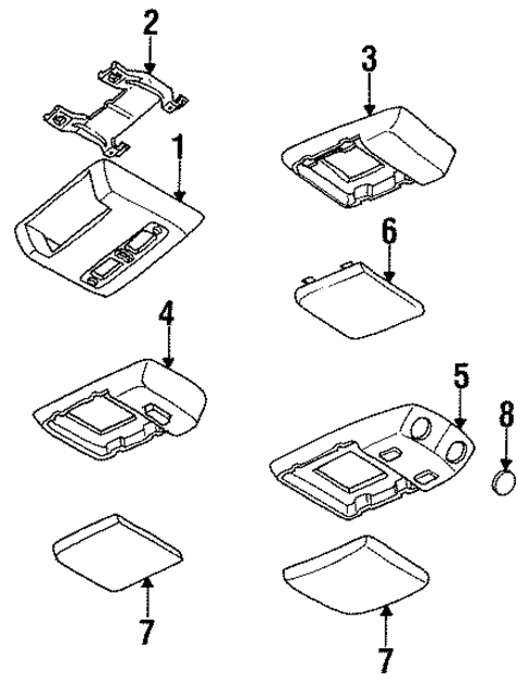 Courtesy Lamps for 1990 Pontiac Trans Sport #0