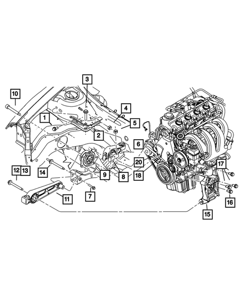 Engine Mounting for 2003 Dodge Neon #0