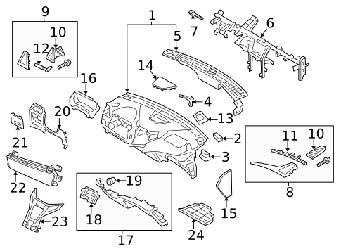 Instrument Panel for 2012 Hyundai Azera #0
