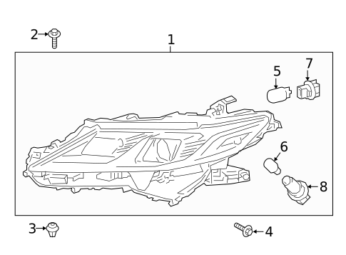 Headlamp Components for 2021 Toyota Camry #3