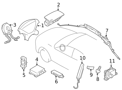 Air Bag Components for 2010 Mitsubishi Eclipse #0