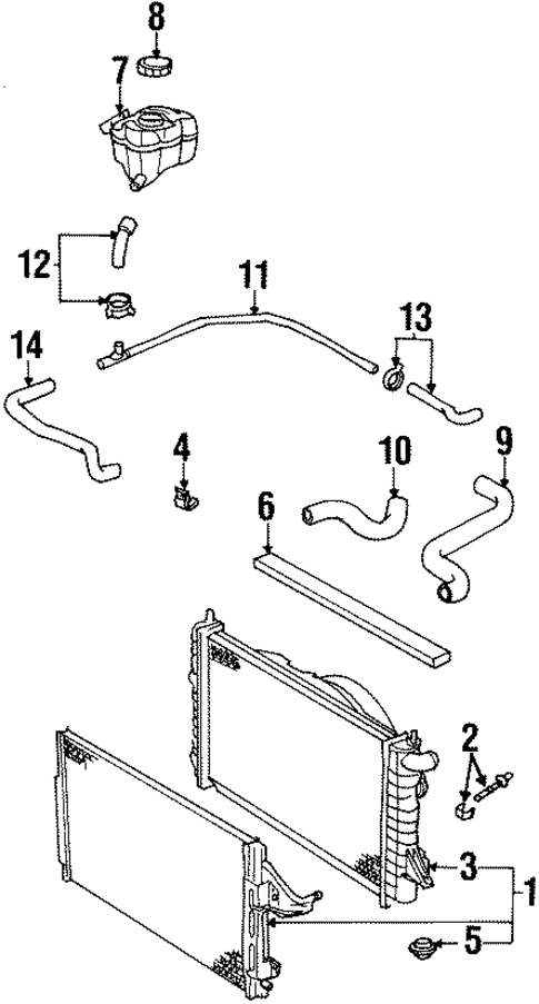 Radiator & Components for 1999 Saturn SC2 #0