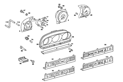 Instrument Cluster for 1988 Mercedes-Benz 560SL #1