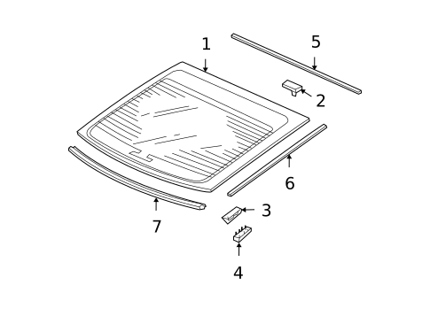 Glass & Hardware - Back for 2010 Honda Accord #1