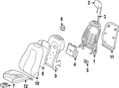 Passenger Seat Components for 2024 Mercedes-Benz EQB 350 #0
