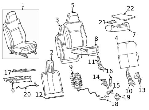 Front Seat Components for 2011 GMC Canyon #2