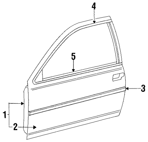 Exterior Trim - Door for 1993 Mercury Cougar #0