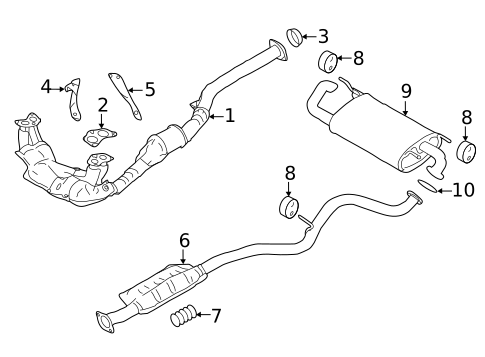 Exhaust Components for 2021 Subaru Crosstrek #0