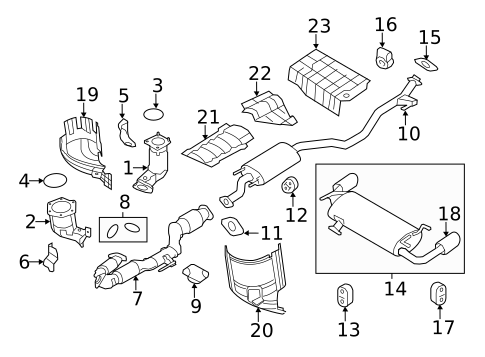 Exhaust Components for 2009 Nissan Murano #0