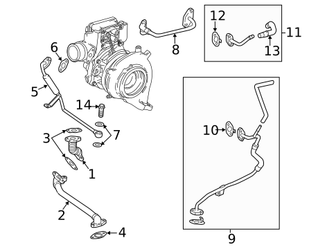 Turbocharger & Components for 2024 Chevrolet Silverado 2500 HD #6