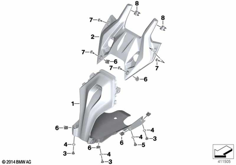 Motorcycle Trim Section, Windshield for 2017 BMW-Motorrad R 1200 RS #2