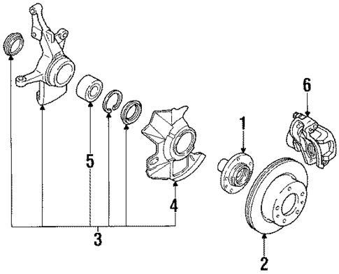 Front Brakes for 1991 Mazda MPV #0