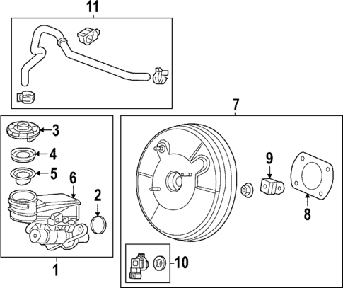 Master Cylinder - Components On Dash Panel for 2022 Honda Civic #0