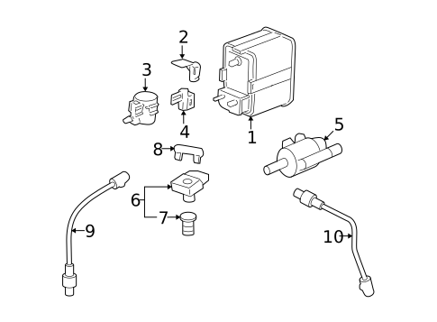 Emission Components for 2010 GMC Yukon XL 2500 #0