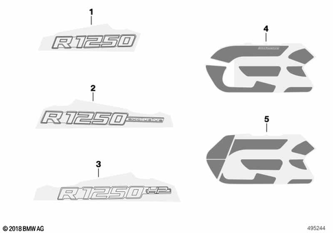Stickers, Labels, Adhesive Film Strips for 2022 BMW-Motorrad R 1250 GS Adventure #5