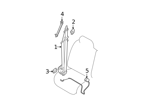 Seat Belt for 2011 Nissan Frontier #1