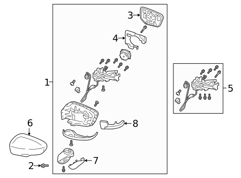 Outside Mirrors for 2025 Mitsubishi Eclipse Cross #2