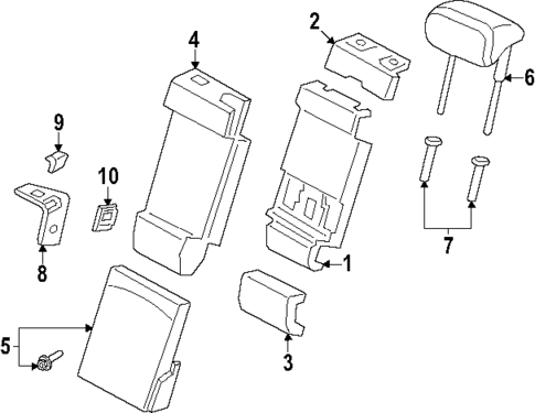 Rear Seat Components for 2024 Porsche Cayenne #7