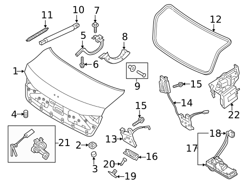 Trunk for 2018 Genesis G80 #0