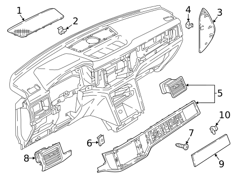 Instrument Panel Components for 2018 Volkswagen Atlas #0