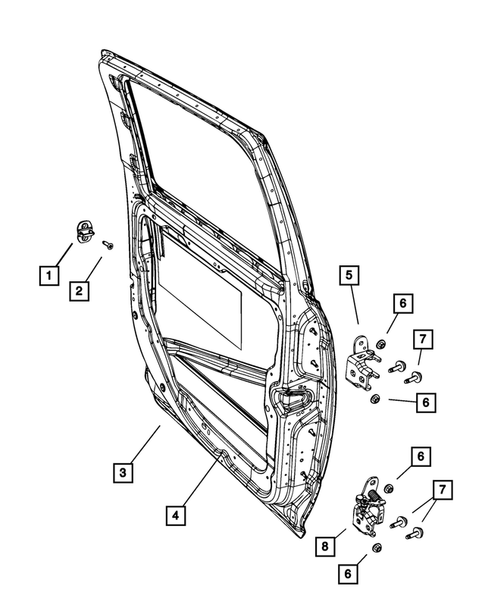 Rear Door for 2021 Ram 3500 #1