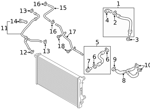 Hoses & Lines for 2012 Volkswagen Passat #1