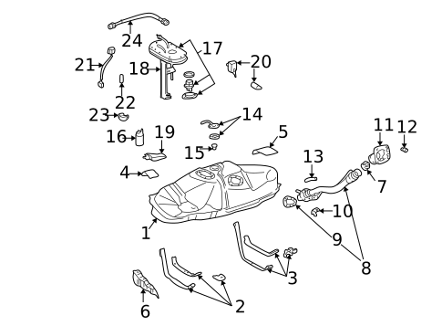 Fuel System Components for 1996 Toyota Tacoma #0