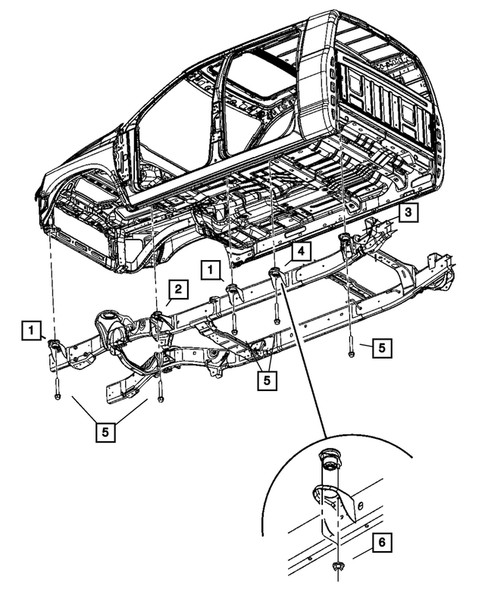 Body Hold Down for 2009 Dodge Ram 2500 #2
