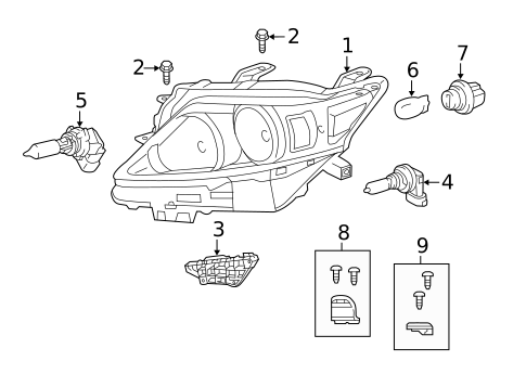 Bulbs - Chassis for 2015 Lexus RX350 #0