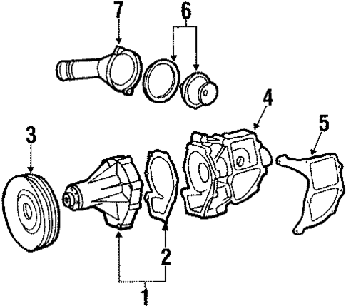 Water Pump for 1995 Mercedes-Benz E300 #0