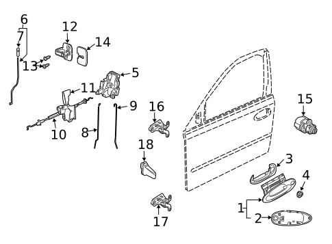 Lock & Hardware for 2008 Saab 9-3 #4