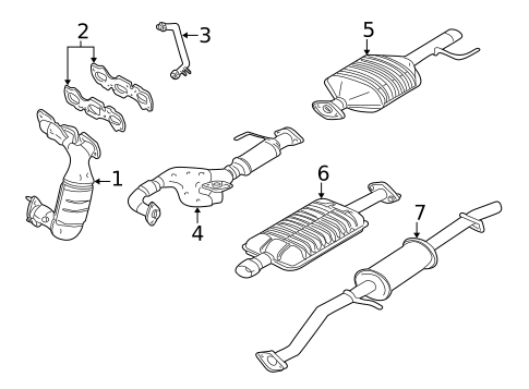 Exhaust Components for 2006 Mercury Mariner #0