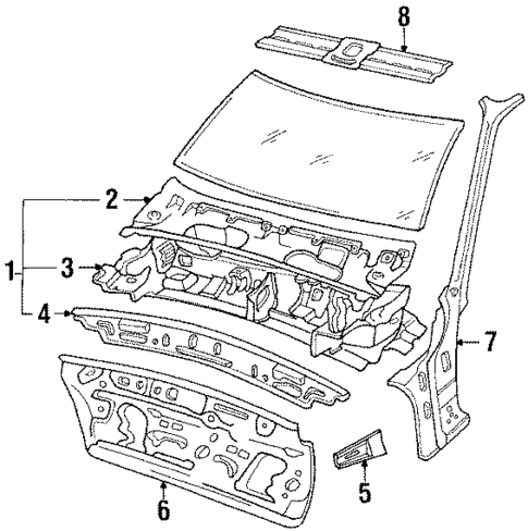 Cowl for 1986 Hyundai Excel #0