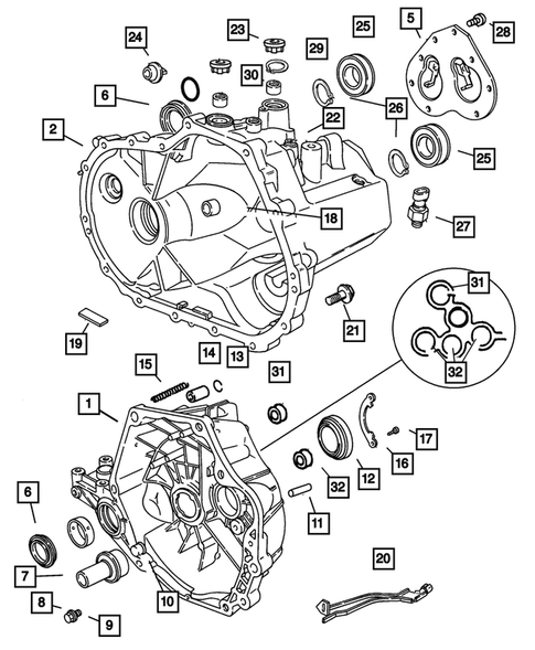 Case and Extension for 2003 Dodge Neon #0