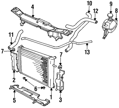 Radiator & Components for 1998 Saab 900 #0