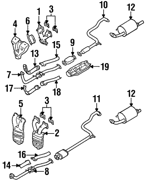 Exhaust Components for 1997 Nissan 200SX #1
