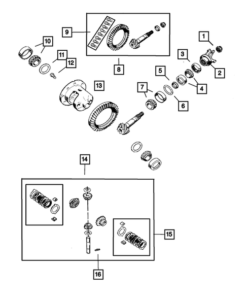 Differential and Housing for 2001 Jeep Cherokee #1