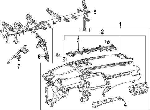 Instrument Panel for 2025 Lexus RX350h #1