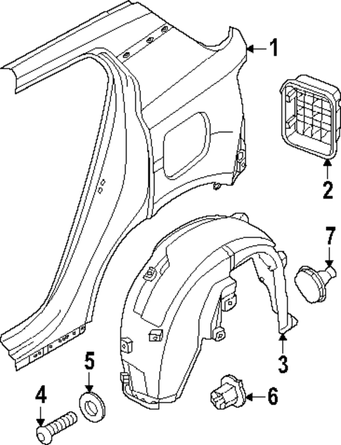 Quarter Panel & Components for 2025 Volvo EX30 #1