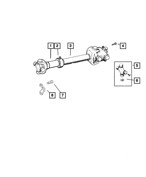 Propeller Shaft for 2001 Jeep Cherokee #1