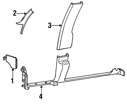 Interior Trim - Pillars for 1996 Buick Commercial Chassis #0