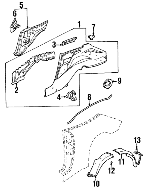 Inner Structure for 1996 Porsche 911 #1
