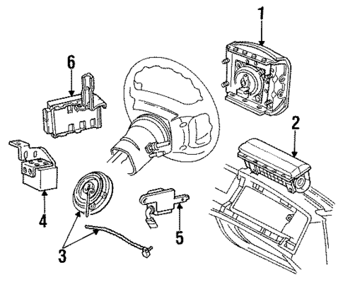 Air Bag Components for 1992 Mercury Grand Marquis #0