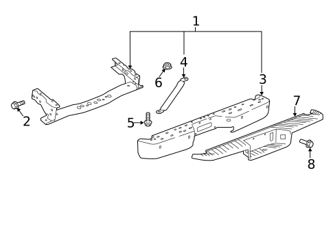Bumper & Components - Rear for 2019 Nissan TITAN XD #2