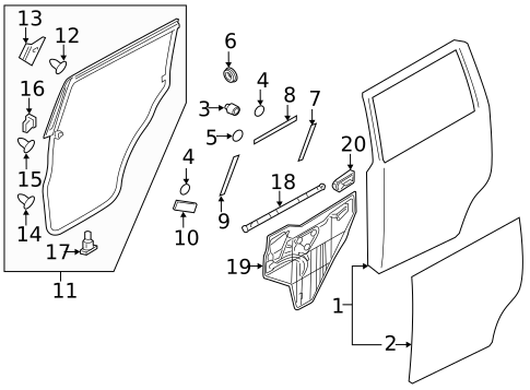 Door & Components for 2015 INFINITI QX80 #1