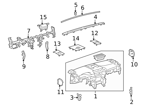 Instrument Panel for 2016 Lexus GX460 #0
