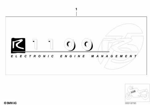 Stick-on Label for 1996 BMW-Motorrad R 1100 R #0
